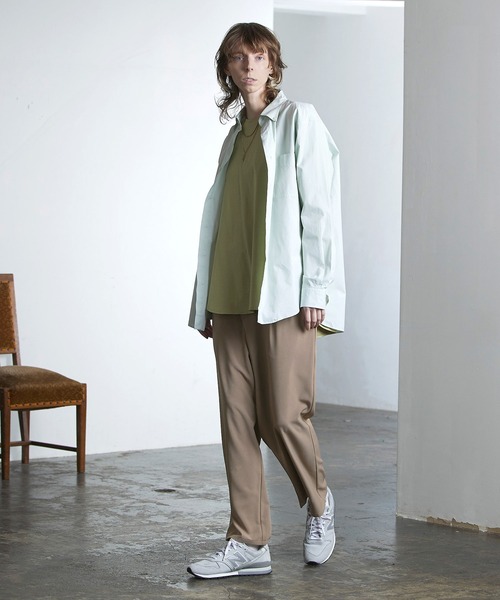 ENDER PRODUCTS(エンダープロダクツ)の「ブライトポプリン タックワイドテーパードシェフパンツ【ENDER PRODUCTS/エンダープロダクツ】◆セットアップ対応◆(その他パンツ・メンズ・グレイッシュベージュ/ベージュ/ブラウン/ベージュ系その他/ライラック/ブラック・M/L)」の7枚目の写真