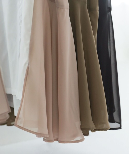 osharewalker（オシャレウォーカー）の「【廃盤】『ランダムヘム異素材配色シャツワンピース』（シャツワンピース・レディース・ブラック/カーキ/オフホワイト・FREE）」の20枚目の写真