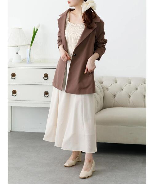 SLURR（スラ―）の「【再入荷】シャーリングバックリボンフレア