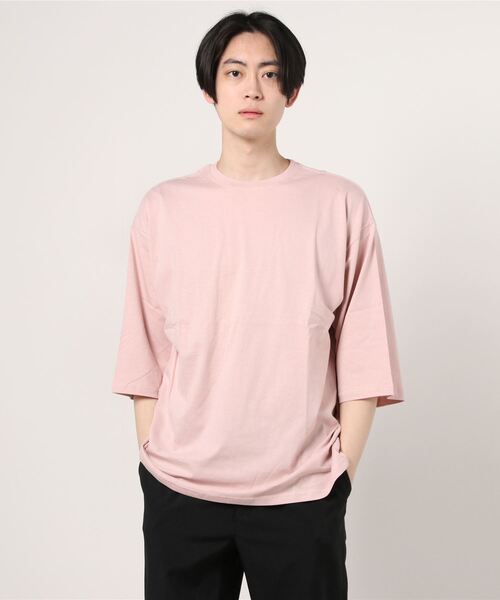 ARCADE（アーケード）の「スーパーBIG7分袖Tシャツ（Tシャツ/カットソー・メンズ・パープル/ベージュ/ホワイト/グレー/ブラック/ピンク・L/M）」の6枚目の写真
