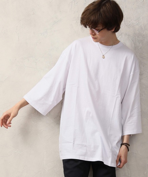 ARCADE（アーケード）の「スーパーBIG7分袖Tシャツ（Tシャツ/カットソー・メンズ・パープル/ベージュ/ホワイト/グレー/ブラック/ピンク・L/M）」の2枚目の写真