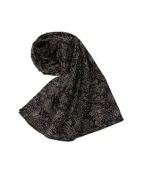 RESEXXY（リゼクシー）の「ランダムドットスカーフ（ストール/ショール・レディース・オフホワイト/ブラック/オレンジ・FREE）」の2枚目の写真