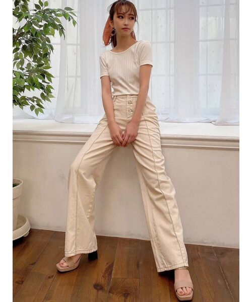 RESEXXY（リゼクシー）の「ランダムドットスカーフ（ストール/ショール・レディース・オフホワイト/ブラック/オレンジ・FREE）」の6枚目の写真