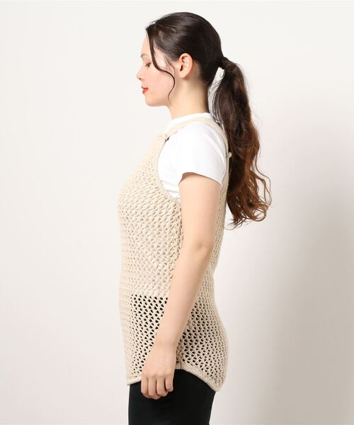 JOURNAL STANDARD（ジャーナルスタンダード）の「【CLANE/クラネ】 メッシュロングタンクトップ（タンクトップ・レディース・アイボリー・FREE）」の5枚目の写真