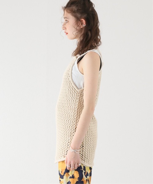 JOURNAL STANDARD（ジャーナルスタンダード）の「【CLANE/クラネ】 メッシュロングタンクトップ（タンクトップ・レディース・アイボリー・FREE）」の8枚目の写真