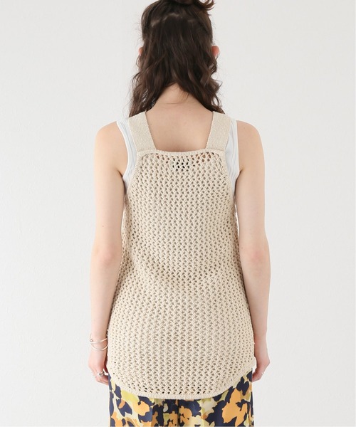 JOURNAL STANDARD（ジャーナルスタンダード）の「【CLANE/クラネ】 メッシュロングタンクトップ（タンクトップ・レディース・アイボリー・FREE）」の4枚目の写真