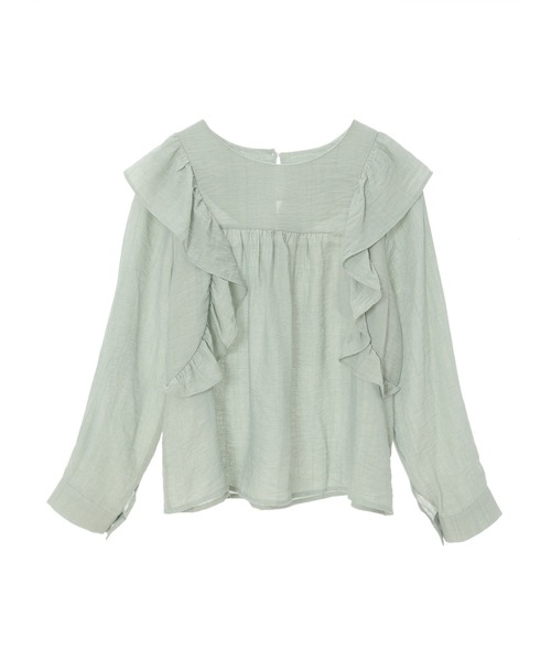 fifth（フィフス）の「ショルダーフリルブラウス（シャツ/ブラウス・レディース・ホワイト/ミント・MEDIUM）」の7枚目の写真