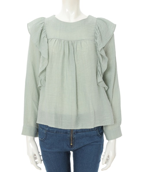 fifth（フィフス）の「ショルダーフリルブラウス（シャツ/ブラウス・レディース・ホワイト/ミント・MEDIUM）」の11枚目の写真