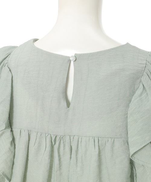 fifth（フィフス）の「ショルダーフリルブラウス（シャツ/ブラウス・レディース・ホワイト/ミント・MEDIUM）」の10枚目の写真
