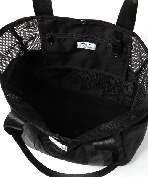 BAYFLOW（ベイフロー）の「【FRANKLIN MARSHALL（フランクリンマーシャル）】別注メッシュトート（ハンドバッグ・メンズ・ホワイト/ブラック・FREE）」の15枚目の写真