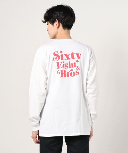 68&brothers(シックスティエイトアンドブラザーズ)の「L/S Tee "SixtyEight&Bros"(Tシャツ/カットソー・メンズ・ブラック/ホワイト×ピンク/ホワイト×ライム/ホワイト・X-LARGE/LARGE/MEDIUM)」の11枚目の写真