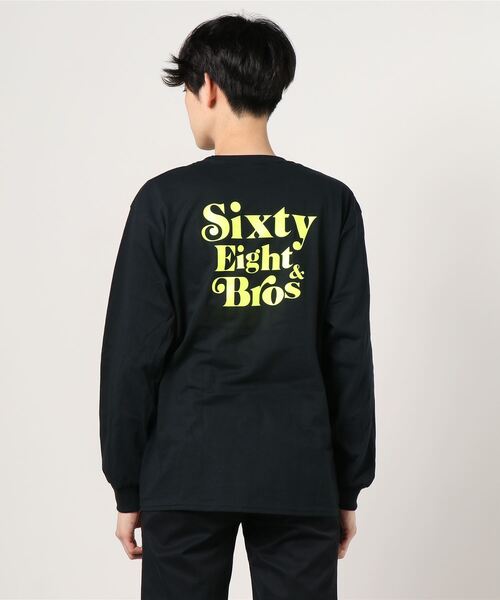 68&brothers(シックスティエイトアンドブラザーズ)の「L/S Tee "SixtyEight&Bros"(Tシャツ/カットソー・メンズ・ブラック/ホワイト×ピンク/ホワイト×ライム/ホワイト・X-LARGE/LARGE/MEDIUM)」の12枚目の写真