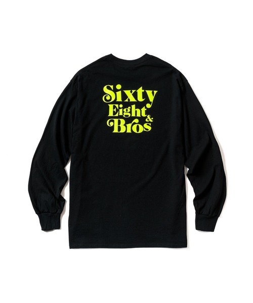 68&brothers(シックスティエイトアンドブラザーズ)の「L/S Tee "SixtyEight&Bros"(Tシャツ/カットソー・メンズ・ブラック/ホワイト×ピンク/ホワイト×ライム/ホワイト・X-LARGE/LARGE/MEDIUM)」の5枚目の写真