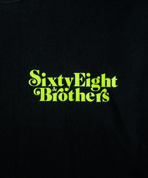 68&brothers(シックスティエイトアンドブラザーズ)の「L/S Tee "SixtyEight&Bros"(Tシャツ/カットソー・メンズ・ブラック/ホワイト×ピンク/ホワイト×ライム/ホワイト・X-LARGE/LARGE/MEDIUM)」の7枚目の写真
