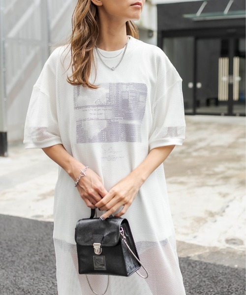 RASVOA（ラスボア）の「メッシュロングTシャツワンピース