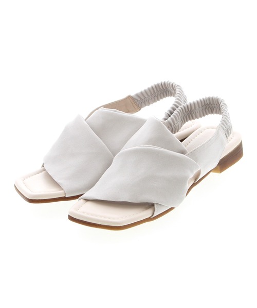 JELLY BEANS（ジェリービーンズ）の「（サスティナブル商品）ターバンバックバンドサンダル(130-30433)JELLY BEANS(ジェリービーンズ)（サンダル・レディース・ライトグレー/ブラック/アイボリー・S/M/L）」の3枚目の写真