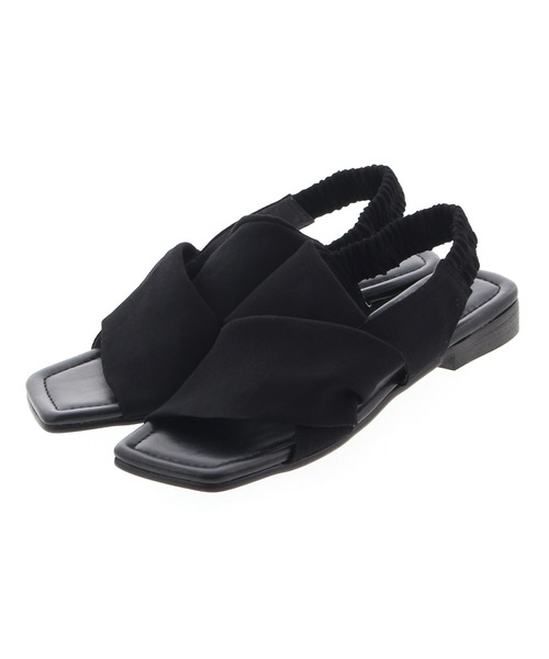 JELLY BEANS（ジェリービーンズ）の「（サスティナブル商品）ターバンバックバンドサンダル(130-30433)JELLY BEANS(ジェリービーンズ)（サンダル・レディース・ライトグレー/ブラック/アイボリー・S/M/L）」の5枚目の写真