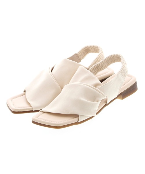 JELLY BEANS（ジェリービーンズ）の「（サスティナブル商品）ターバンバックバンドサンダル(130-30433)JELLY BEANS(ジェリービーンズ)（サンダル・レディース・ライトグレー/ブラック/アイボリー・S/M/L）」の4枚目の写真