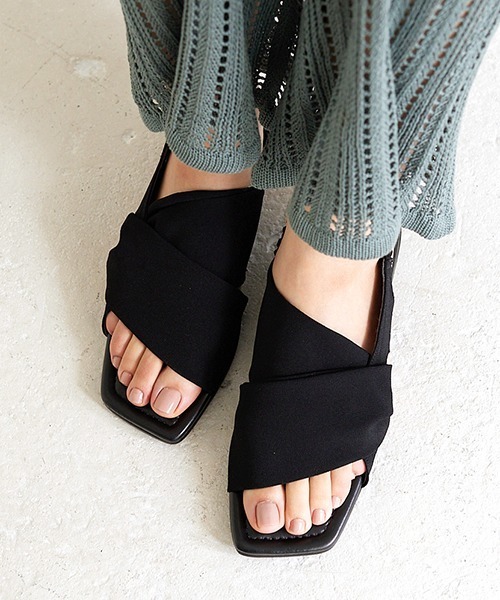 JELLY BEANS（ジェリービーンズ）の「（サスティナブル商品）ターバンバックバンドサンダル(130-30433)JELLY BEANS(ジェリービーンズ)（サンダル・レディース・ライトグレー/ブラック/アイボリー・S/M/L）」の14枚目の写真