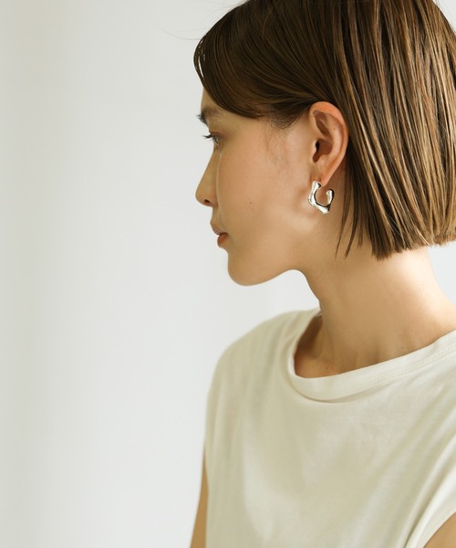 select MOCA（セレクトモカ）の「スクエアメルトピアス（ピアス（両耳用）・レディース・シルバー/ゴールド・FREE）」の6枚目の写真