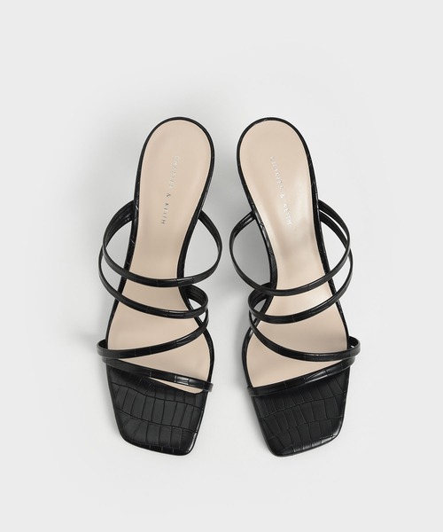 CHARLES & KEITH(チャールズ & キース)の「クロックエフェクト シリンドリカルヒールミュール / Croc-Effect Cylindrical Heel Mules(サンダル・レディース・その他1/その他4/ホワイト系その他3/ブラック系その他4・22.5cm/23cm/23.5cm/24.5cm/25cm/25.5cm)」の19枚目の写真