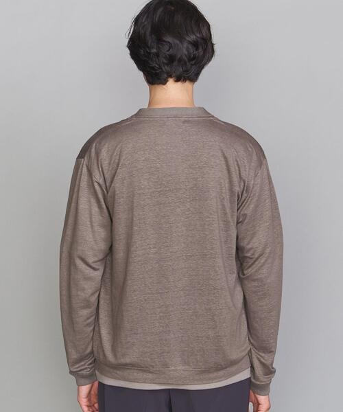 BEAUTY&YOUTH UNITED ARROWS（ビューティーアンドユースユナイテッドアローズ）の「BY GLOSSY リネン ノーボタン カーディガン（カーディガン/ボレロ・メンズ・ブラック/ベージュ・SMALL/MEDIUM/LARGE/X-LARGE）」の6枚目の写真