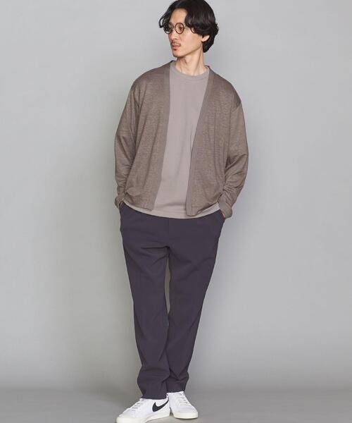 BEAUTY&YOUTH UNITED ARROWS（ビューティーアンドユースユナイテッドアローズ）の「BY GLOSSY リネン ノーボタン カーディガン（カーディガン/ボレロ・メンズ・ブラック/ベージュ・SMALL/MEDIUM/LARGE/X-LARGE）」の5枚目の写真