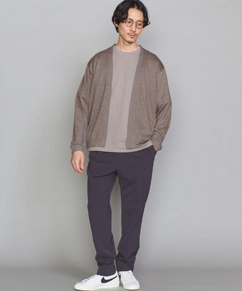 BEAUTY&YOUTH UNITED ARROWS（ビューティーアンドユースユナイテッドアローズ）の「BY GLOSSY リネン ノーボタン カーディガン（カーディガン/ボレロ・メンズ・ブラック/ベージュ・SMALL/MEDIUM/LARGE/X-LARGE）」の10枚目の写真