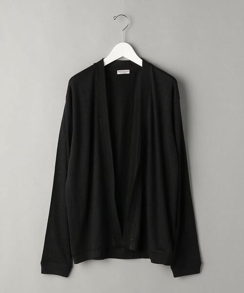 BEAUTY&YOUTH UNITED ARROWS（ビューティーアンドユースユナイテッドアローズ）の「BY GLOSSY リネン ノーボタン カーディガン（カーディガン/ボレロ・メンズ・ブラック/ベージュ・SMALL/MEDIUM/LARGE/X-LARGE）」の16枚目の写真