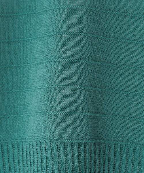 smart pink(スマートピンク)の「◆【手洗い可】ペーパー混ホールガーメント(R)ボーダーニット(ニット/セーター・レディース・グリーン/マスタード/ライトベージュ・88)」の9枚目の写真