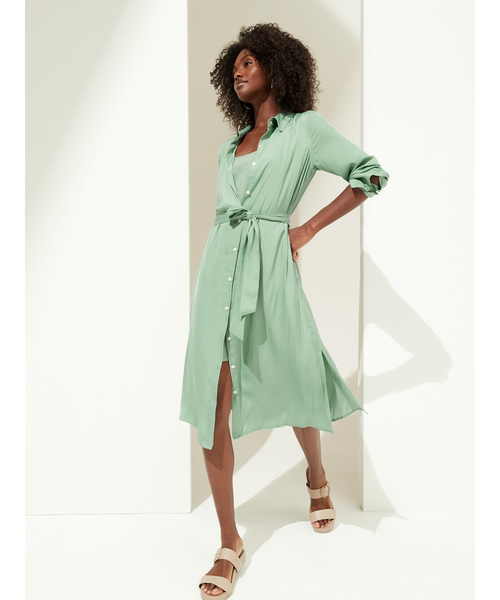 Banana Republic（バナナリパブリック）の「エッセンシャル ミディシャツドレス（シャツワンピース・レディース・ライトブルー/その他・XS/S/M/L）」の5枚目の写真