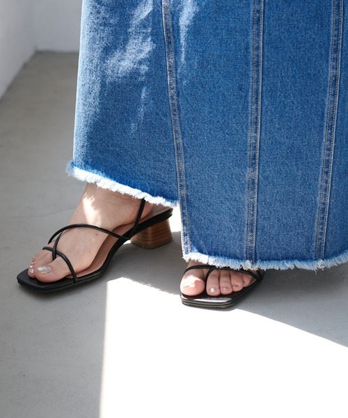 DISCOAT（ディスコート）の「リメイク風デニムナロースカート（デニムスカート・レディース・ブラック/ブルー・MEDIUM/LARGE）」の21枚目の写真