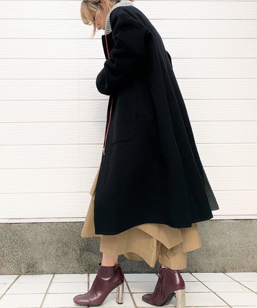 リバーシブルノーカラーコート