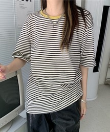 ネックポイントカラーボーダーtee
