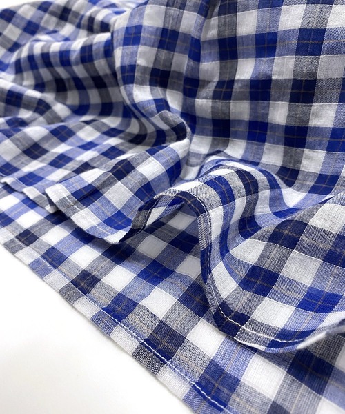 AS KNOW AS de base（アズノゥアズドゥバズ）の「おギンガム深タックスカート（スカート・レディース・ブラウン系/ブルー系・FREE）」の5枚目の写真