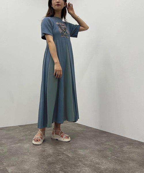 セール イーグルプリント切替ワンピース Zozotown限定アイテム ワンピース Apres Jour Mignon アプレジュールミニョン のファッション通販 Zozotown