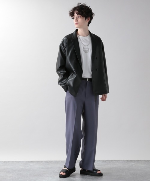 RAGEBLUE（レイジブルー）の「＜SET-UP/セットアップ＞SYNTHETIC LEATHER W JACKET＆PANTS/954072（テーラードジャケット・メンズ・ブラック・MEDIUM/LARGE）」の14枚目の写真