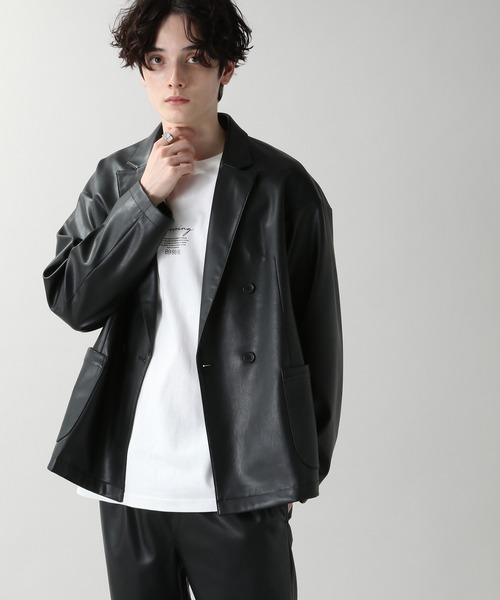 RAGEBLUE（レイジブルー）の「＜SET-UP/セットアップ＞SYNTHETIC LEATHER W JACKET＆PANTS/954072（テーラードジャケット・メンズ・ブラック・MEDIUM/LARGE）」の18枚目の写真