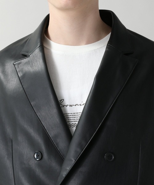 RAGEBLUE（レイジブルー）の「＜SET-UP/セットアップ＞SYNTHETIC LEATHER W JACKET＆PANTS/954072（テーラードジャケット・メンズ・ブラック・MEDIUM/LARGE）」の12枚目の写真