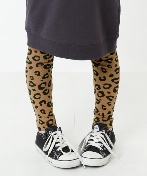 devirock(デビロック)の「プリント厚手レギンス(レギンス/スパッツ・キッズ・ブラック/ベージュ/ライトブラウン/ブラック×ホワイト/杢グレー・80cm/90cm/110cm/100cm/120cm/130cm/140cm/150cm/160cm)」の4枚目の写真