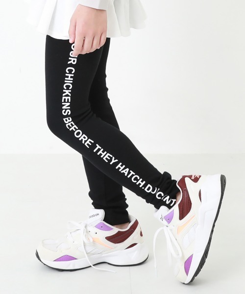 devirock(デビロック)の「プリント厚手レギンス(レギンス/スパッツ・キッズ・ブラック/ベージュ/ライトブラウン/ブラック×ホワイト/杢グレー・80cm/90cm/110cm/100cm/120cm/130cm/140cm/150cm/160cm)」の2枚目の写真