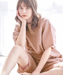 Dita（ディータ）の「《オーガニックコットン》しじら織り レディース 甚平(じんべい)【K】（ルームウェア/パジャマ）」