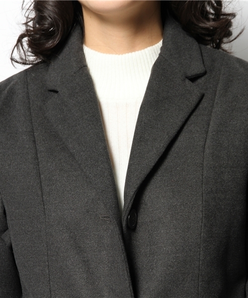 Kastane（カスタネ）の「【Kastane】中綿キルトチェスターコート（その他アウター・レディース・ブラウン/ネイビー/グレー・1/2）」の9枚目の写真