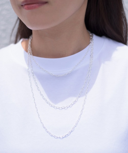And A（アンドエー）の「And A アンドエー / Link chain necklace アズキチェーンネックレス チョーカー オーバル シルバー925（ネックレス・メンズ・シルバー・60cm/50cm/40cm）」の5枚目の写真