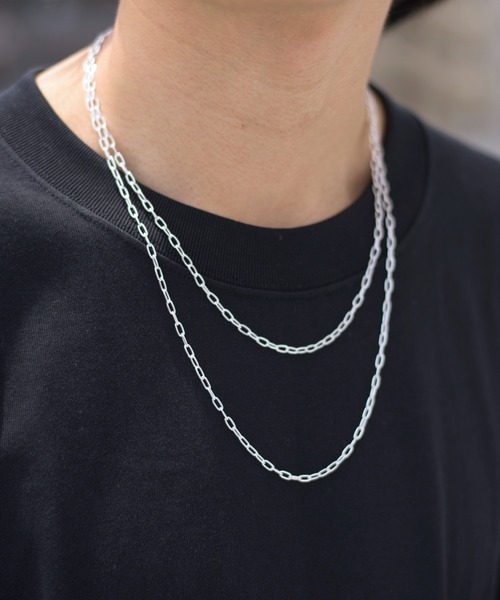 And A（アンドエー）の「And A アンドエー / Link chain necklace アズキチェーンネックレス チョーカー オーバル シルバー925（ネックレス・メンズ・シルバー・60cm/50cm/40cm）」の2枚目の写真