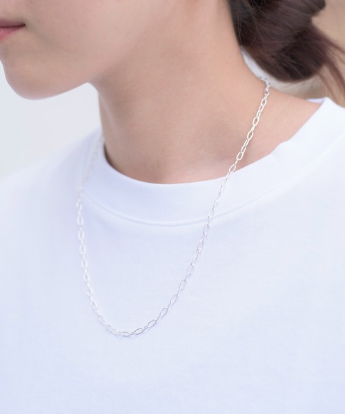 And A（アンドエー）の「And A アンドエー / Link chain necklace アズキチェーンネックレス チョーカー オーバル シルバー925（ネックレス・メンズ・シルバー・60cm/50cm/40cm）」の3枚目の写真