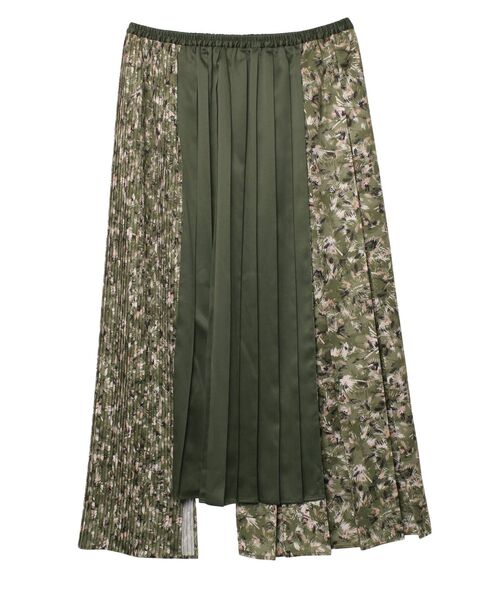 ELENDEEK（エレンディーク）の「フラワーペイントプリーツスカート（スカート・レディース・ベージュ/カーキ・01/02）」の3枚目の写真