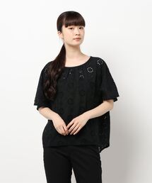Samansa Mos2 | オーバーレースTブラウス(シャツ/ブラウス)