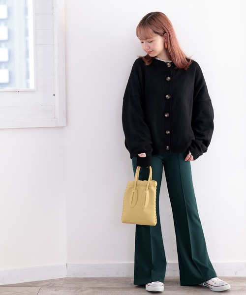 Java（ジャバ）の「《JaVa ジャバコラボ》さらっとゆったり。2wayニットカーディガン（カーディガン/ボレロ・レディース・ブラック/ベージュ/アイボリー/モカ/スモークピンク・MEDIUM/LARGE/X-LARGE）」の20枚目の写真