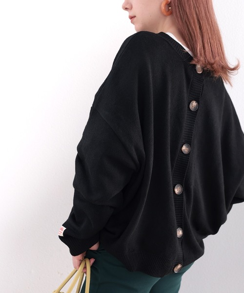Java（ジャバ）の「《JaVa ジャバコラボ》さらっとゆったり。2wayニットカーディガン（カーディガン/ボレロ・レディース・ブラック/ベージュ/アイボリー/モカ/スモークピンク・MEDIUM/LARGE/X-LARGE）」の22枚目の写真